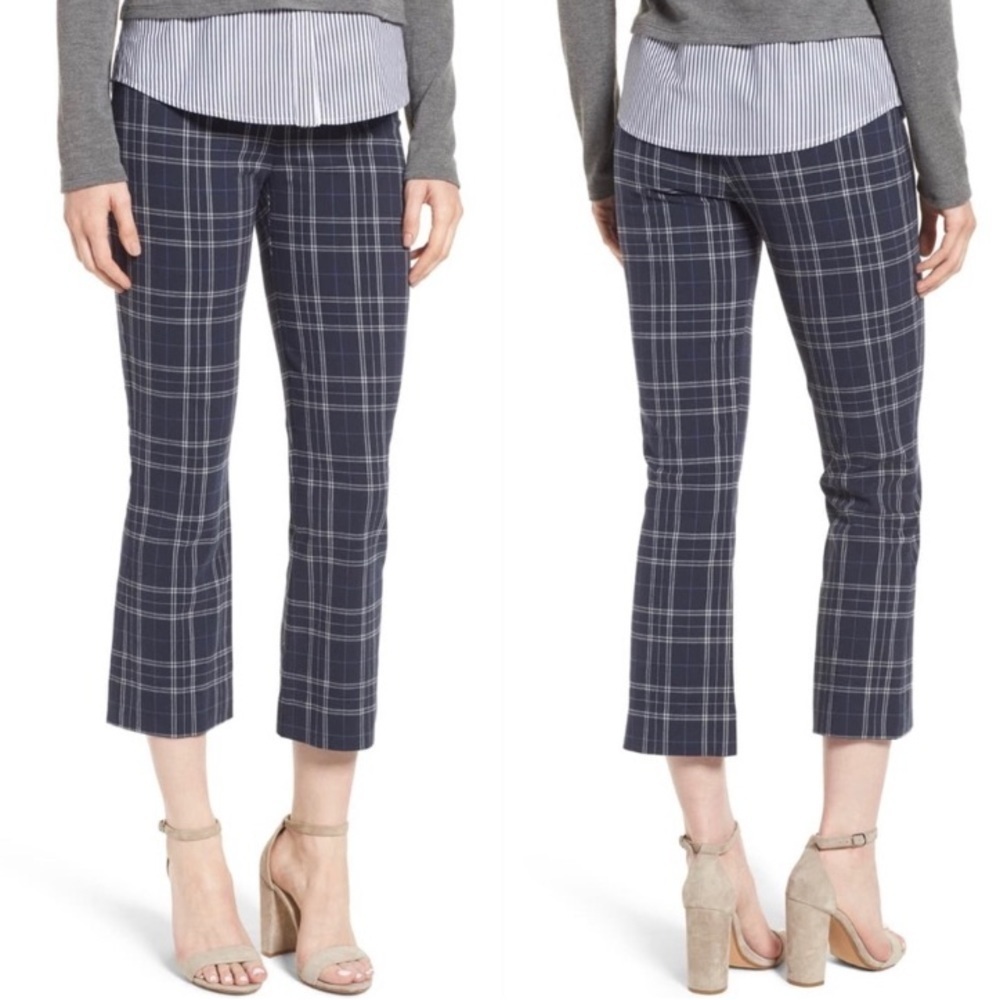 Bailey 44  Campus Cropped Flared Pants Midnight Blue Size Large NWT